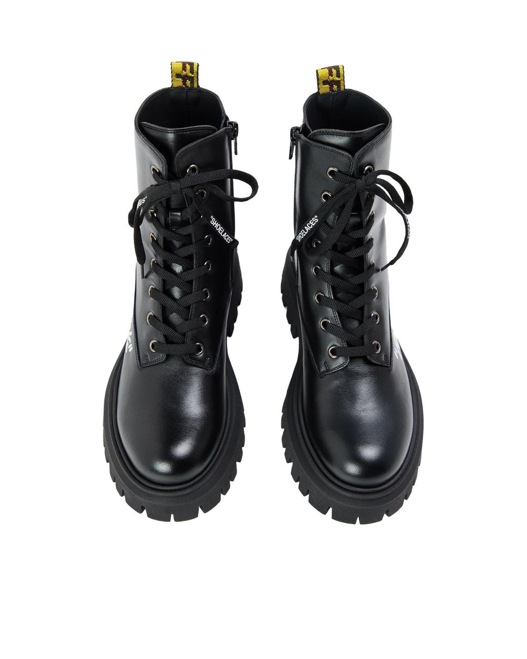 Off-White c/o Virgil Abloh Black Solid Color Ankle Boots