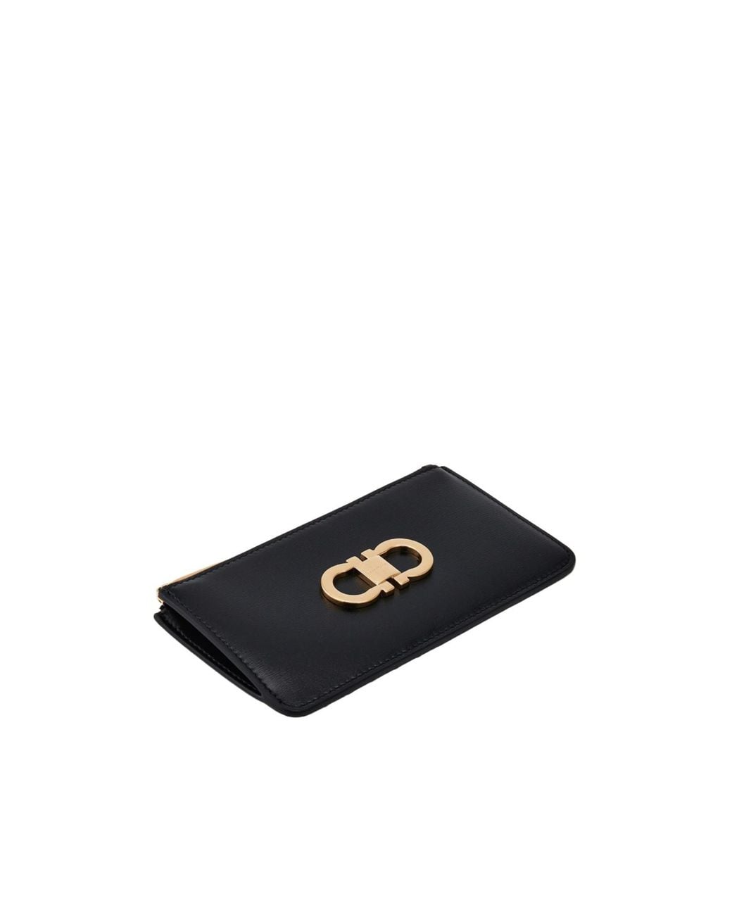 Ferragamo Black Ferragamo Gancini Credit Card Holder