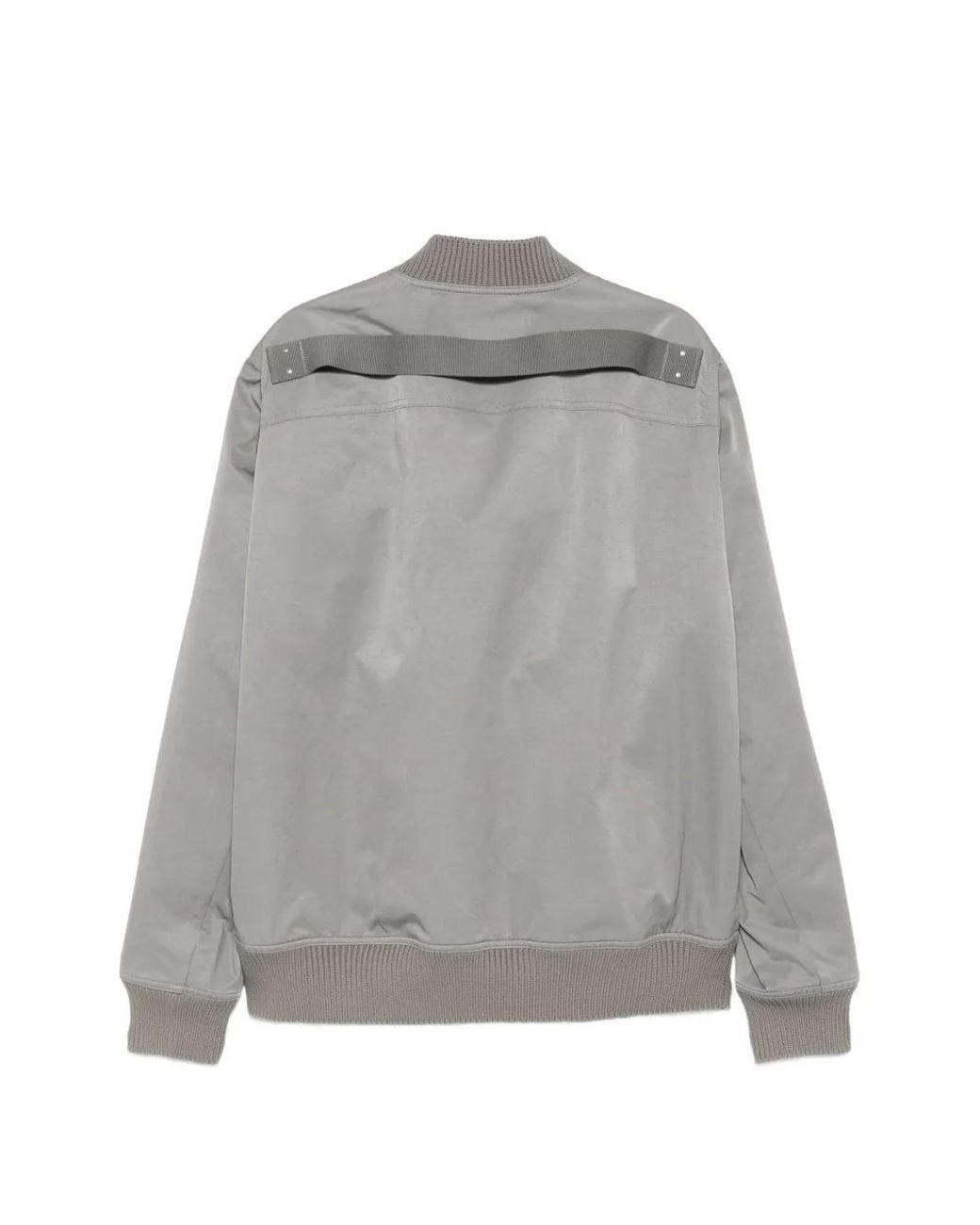 Rick Owens Gray Zip-Up Bomber Jacket for men