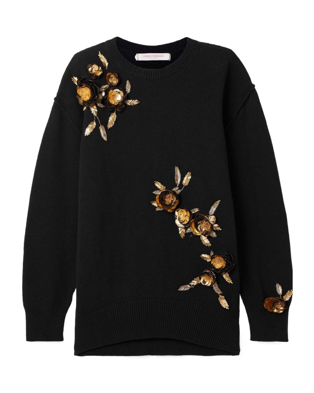 Carolina Herrera Black Wool And Cashmere Blend Sweater