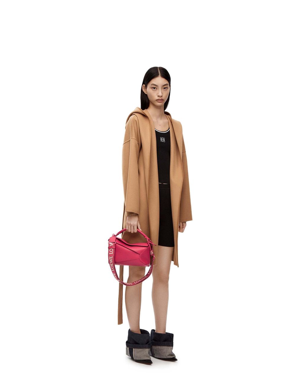 Loewe Pink Small Puzzle Shoulder Bag