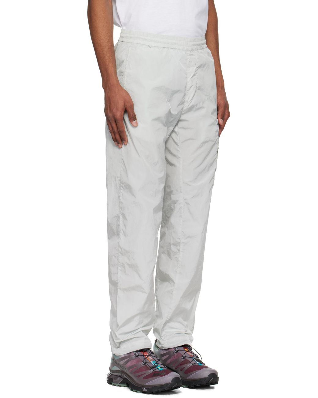 C P Company Gray Chrome-R Cargo Pants for men