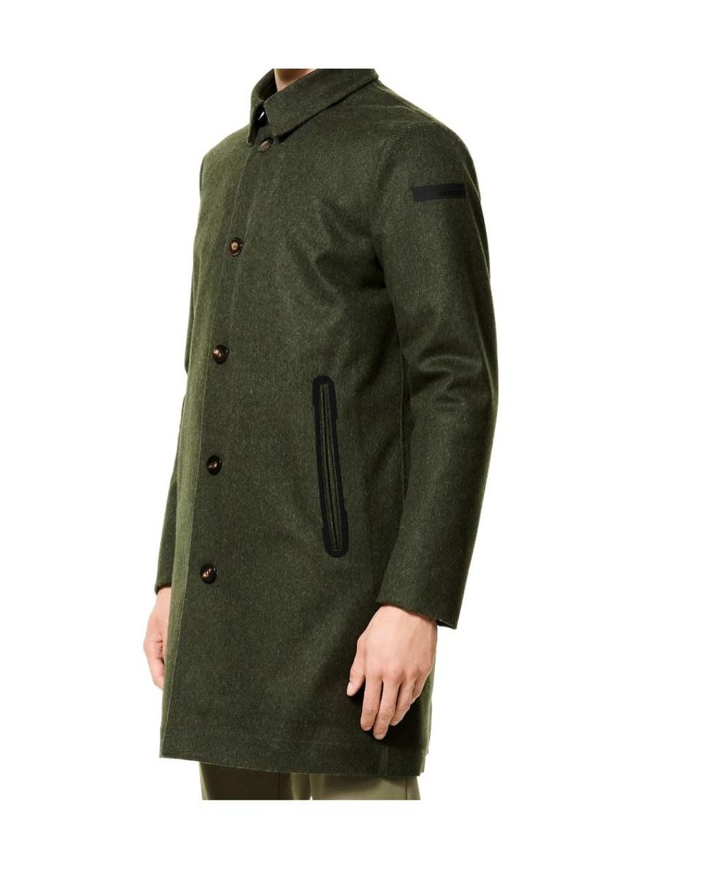 Rrd Green Loden Wool Coat for men