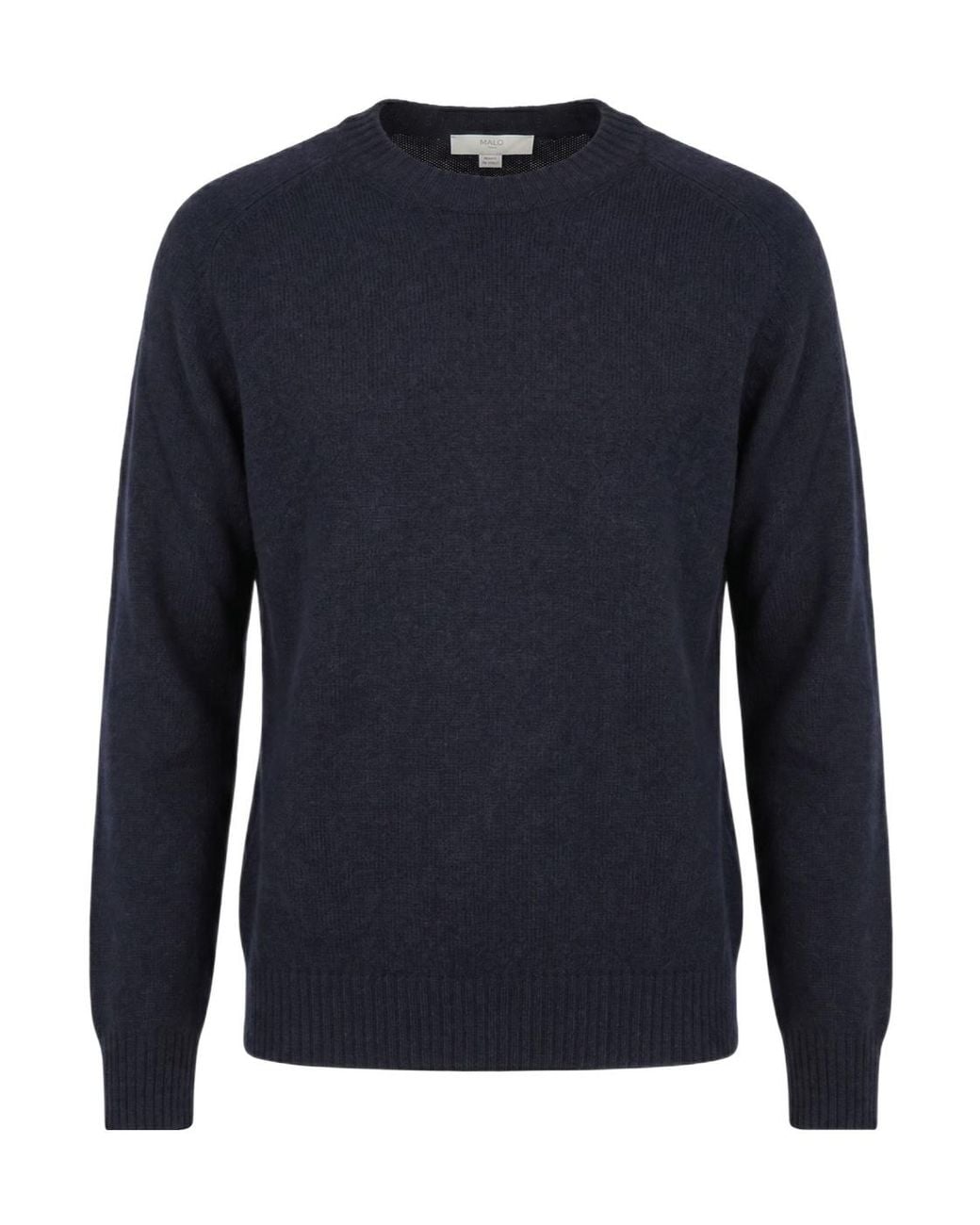 Malo Blue Crew-Neck Raglan-Sleeve Sweater for men