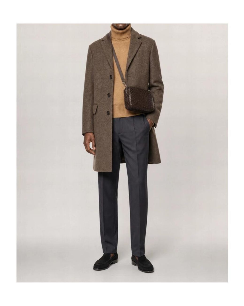 Dries Van Noten Brown Single Breasted Coat for men