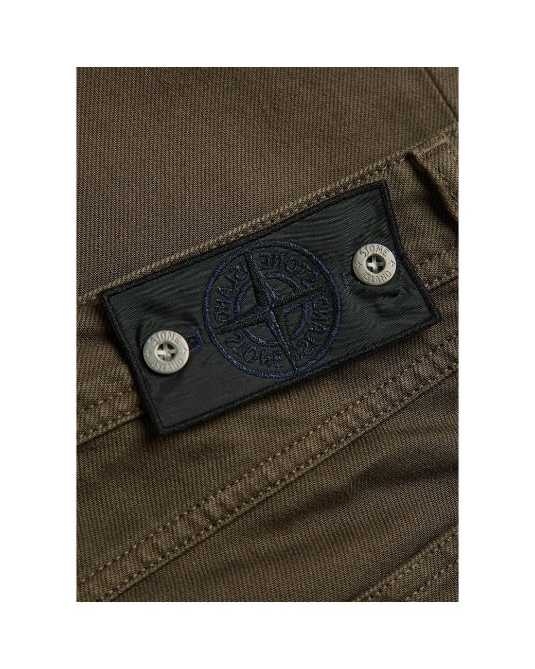 Stone Island Green Straight-Leg Casual Trousers for men