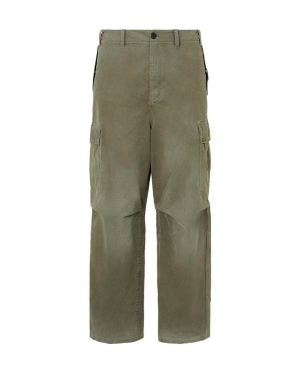 Fendi Green Regular-Fit Utility Pants for men