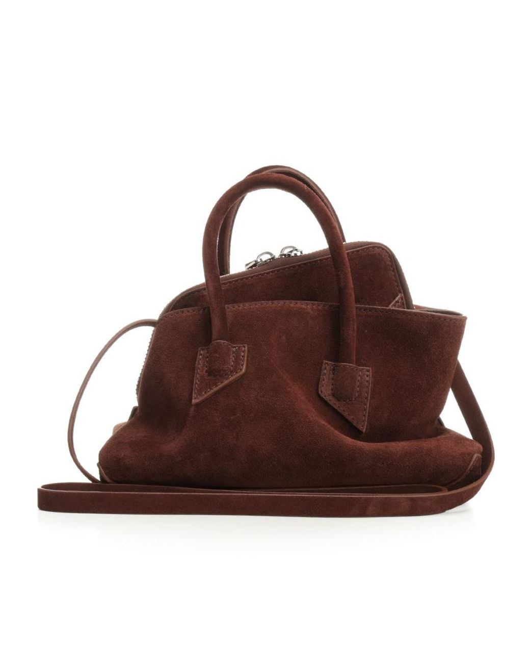 The Attico Brown The La Passeggiata Mini Top Handle Bag