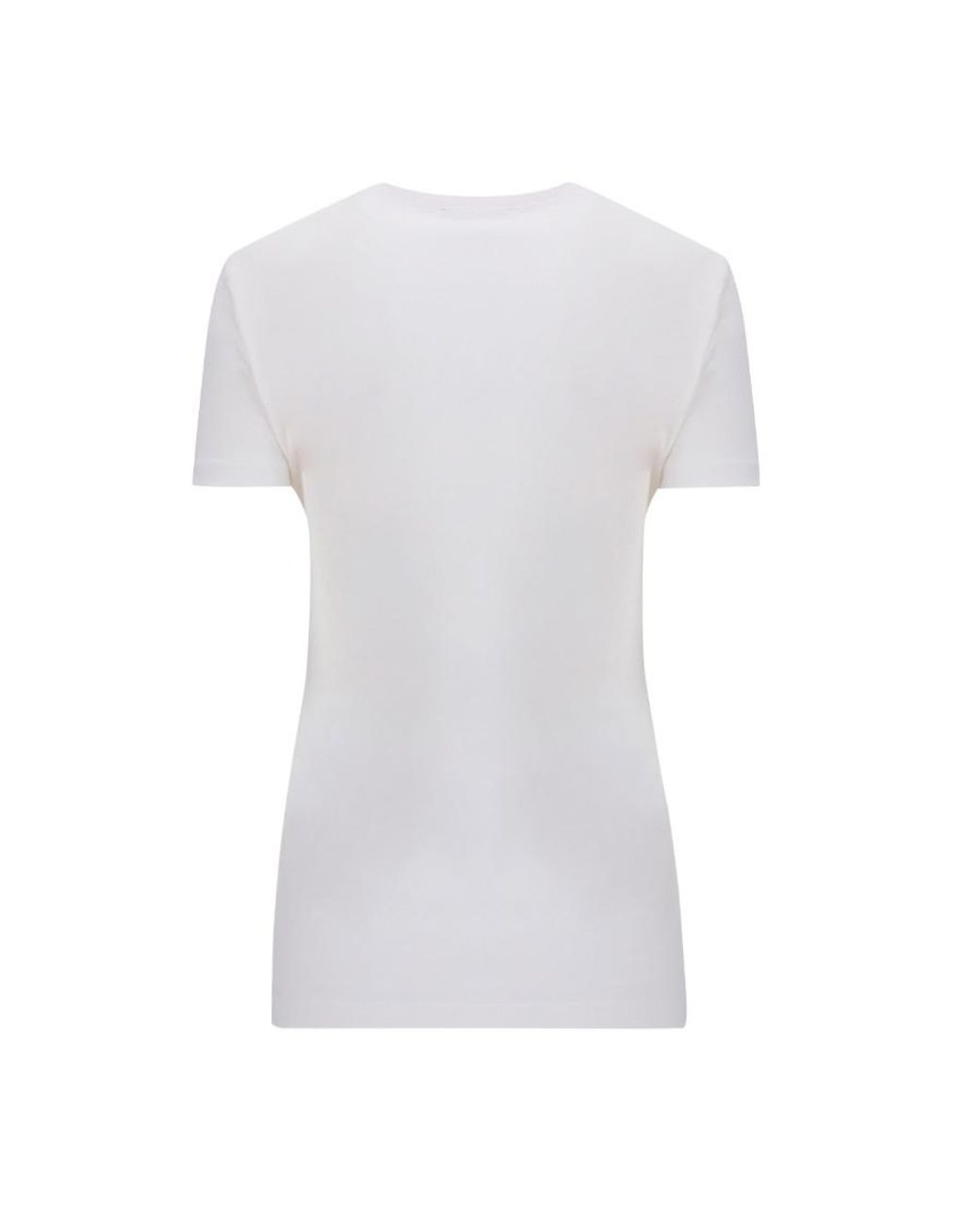 Moschino White Item O-Neck Short-Sleeved T-Shirt