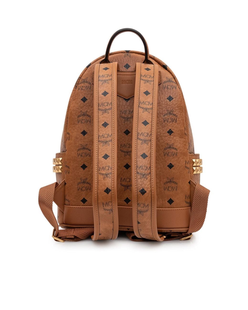 MCM Brown Stark Studded Mini Backpack for men
