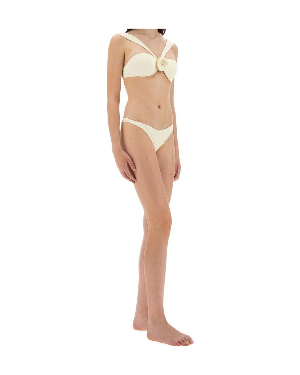 LaRevêche Natural Sahar Floral Bikini Top Beachwear
