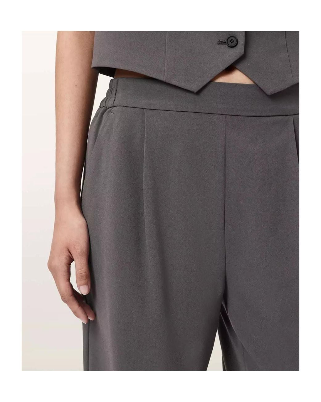 AllSaints Gray Aleida Casual Pants