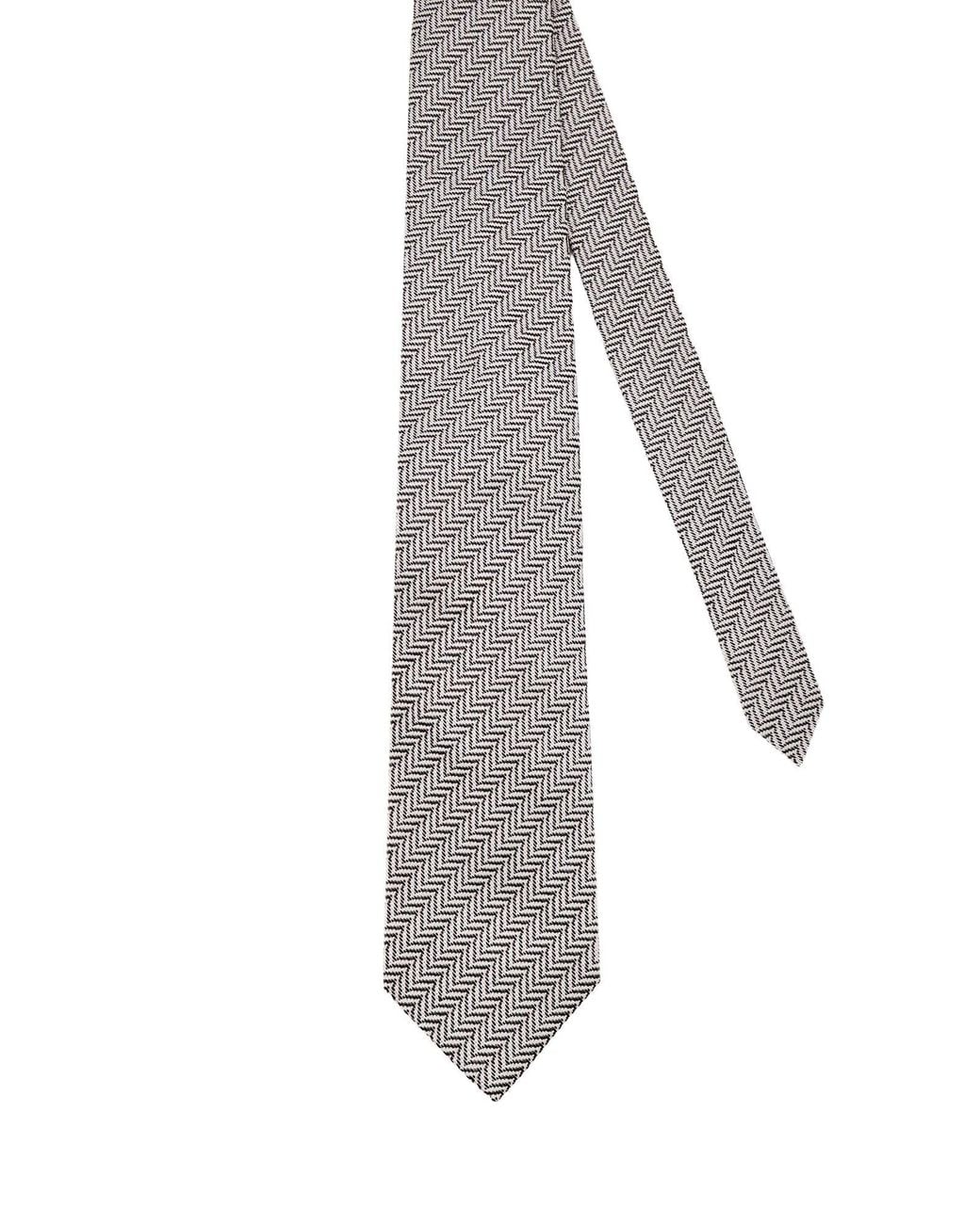 Tom Ford Gray Geometric Pattern Tie for men