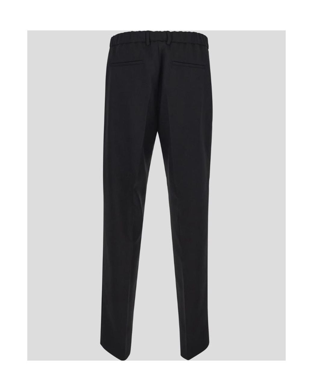 Jil Sander Black Tailored Straight-Leg Pants for men