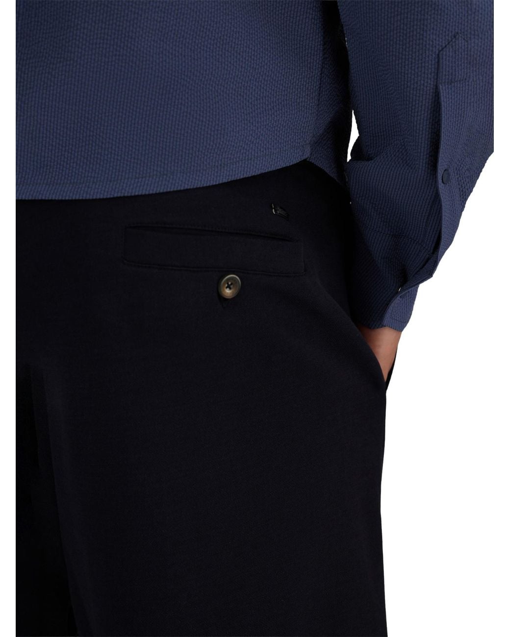 Herno Blue Tailored Cotton Shorts for men