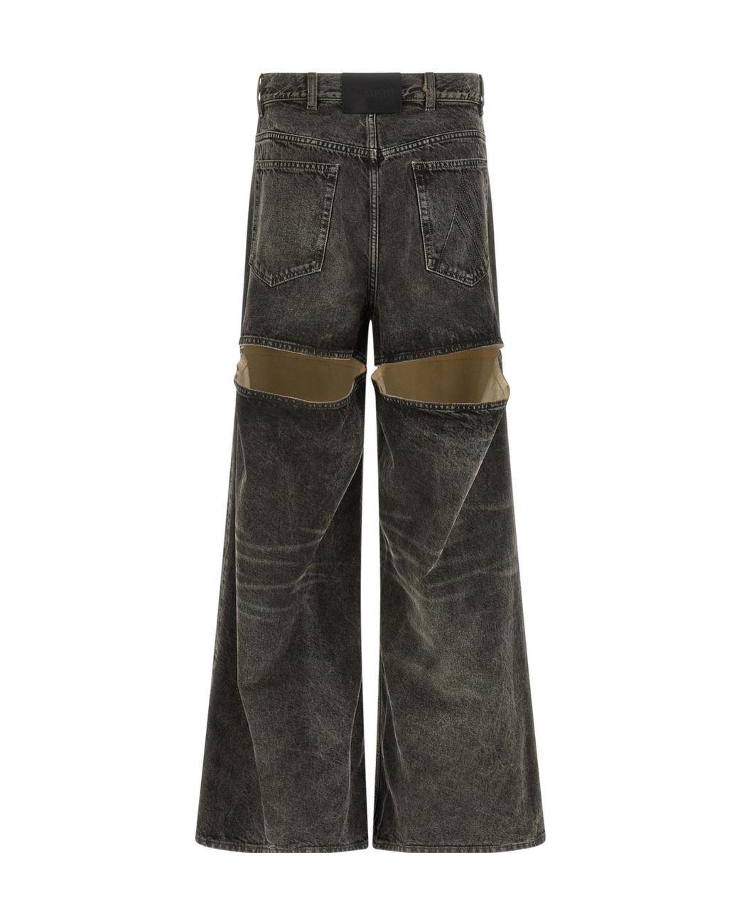 The Attico Gray Belt Loop Jeans