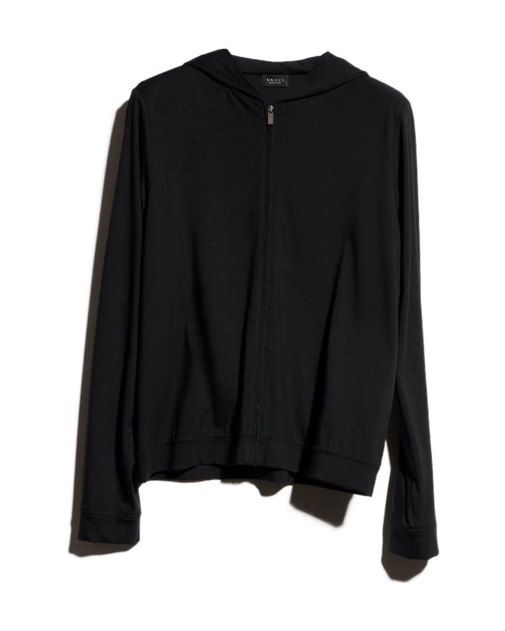 Gucci Black Soft Rayon Jersey Zip Jacket for men
