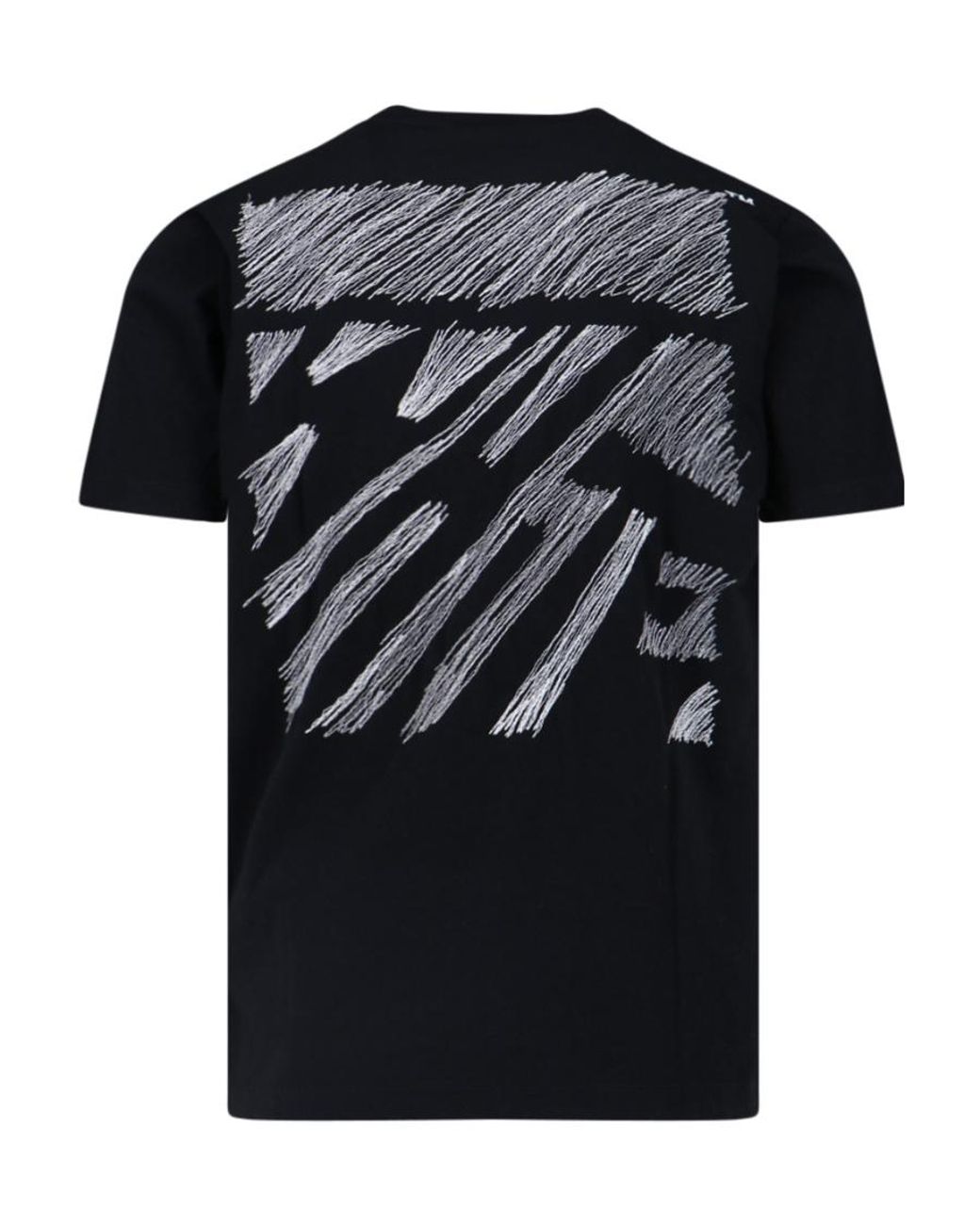 Off-White c/o Virgil Abloh Black Scribble Diag Printed T-Shirt for men