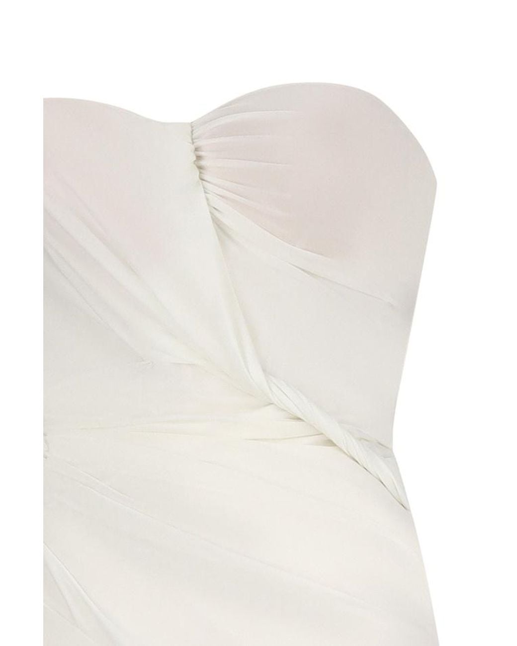 Blumarine White Strapless Maxi Dress