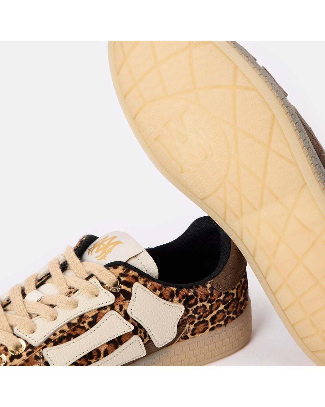 Amiri Brown Print Low-Top Sneakers for men