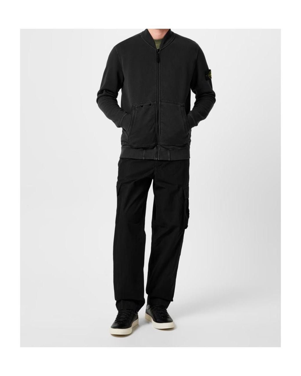 Stone Island Black Bomber Jacket for men