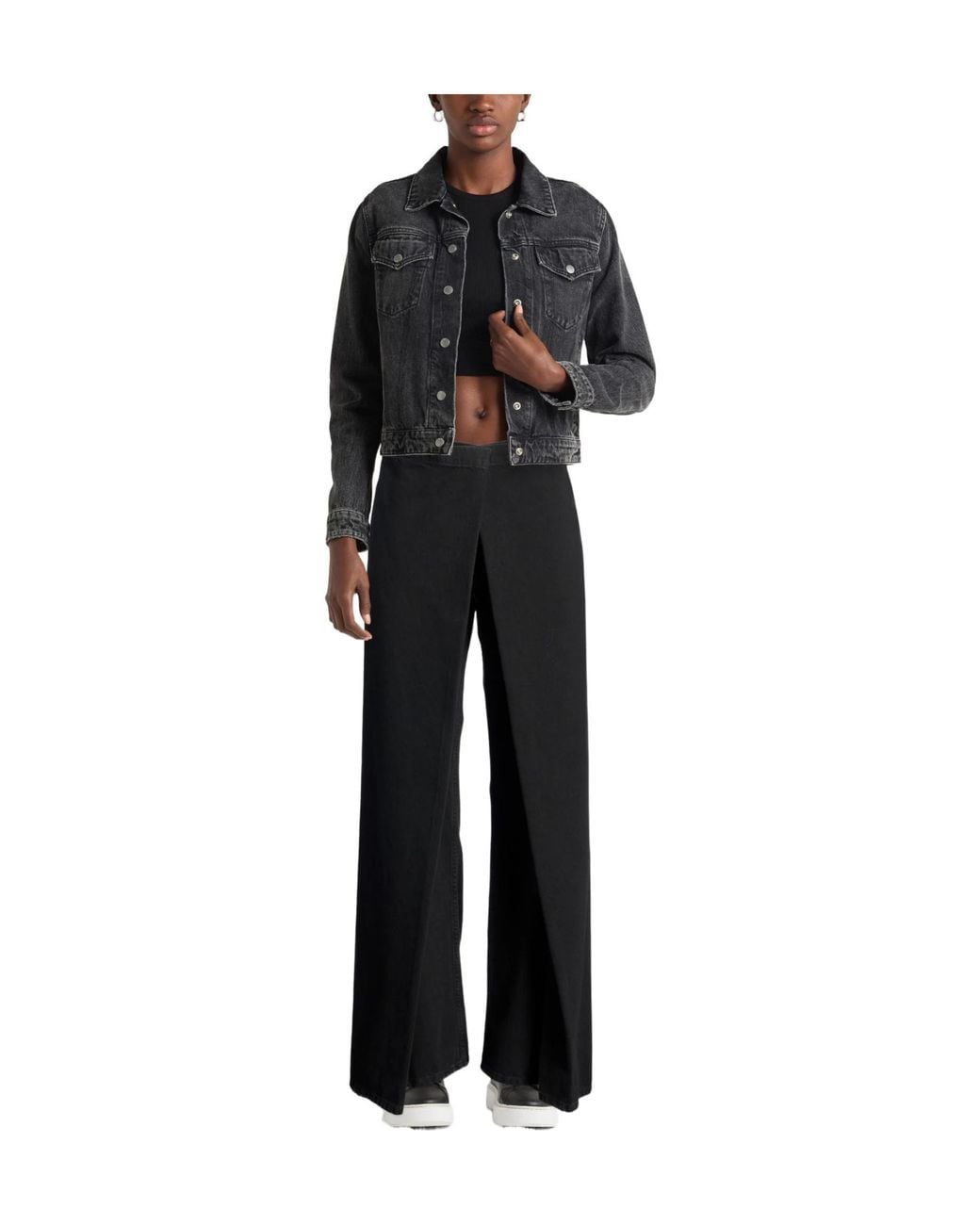MM6 by Maison Margiela Black Loose Fit Denim Trousers