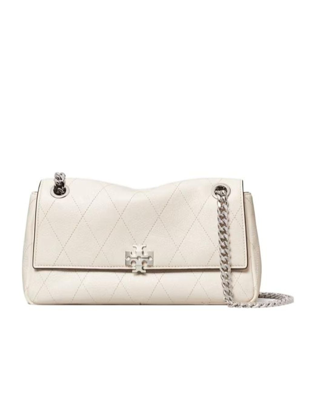 Tory Burch Natural Small Charlie Quilted Small Shoulder Bag
