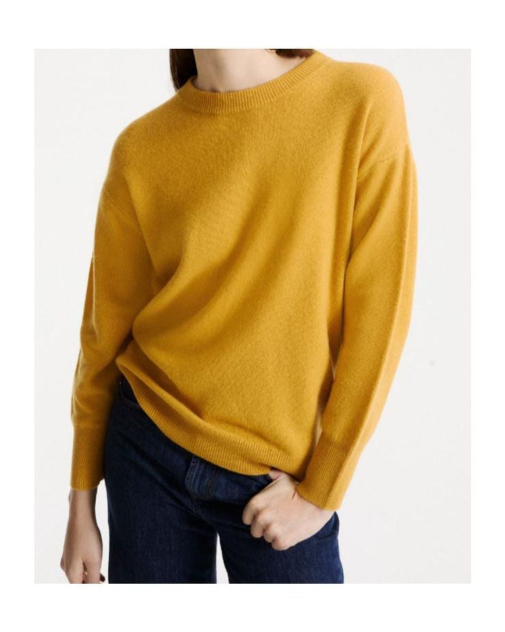 Marella Yellow Cashmere And Wool Crew-Neck Jumper
