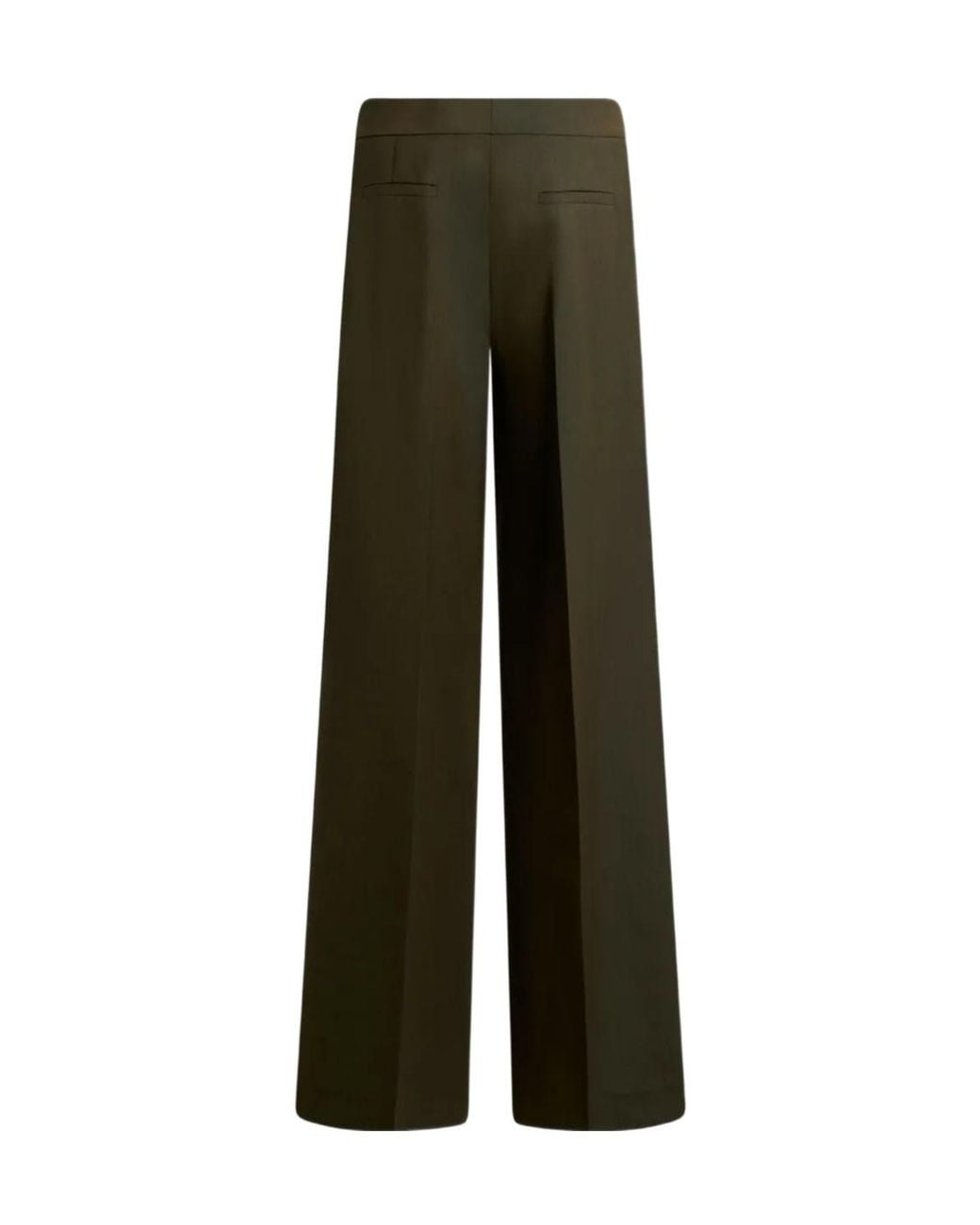Etro Green Pressed-Crease Palazzo Trousers