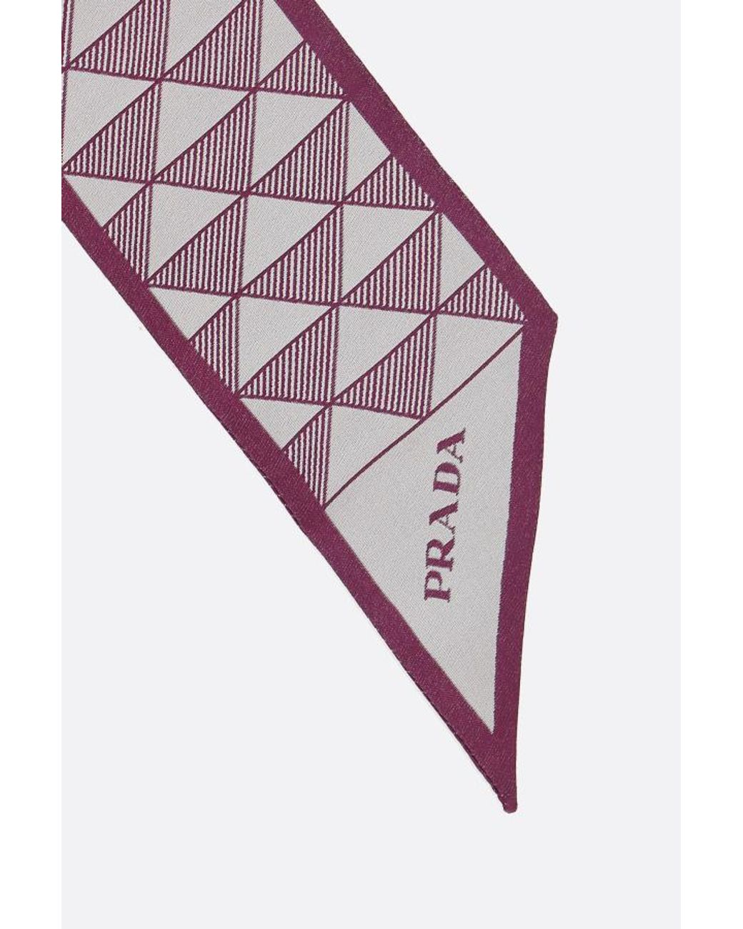 Prada Red Pattern-Printed Scarf