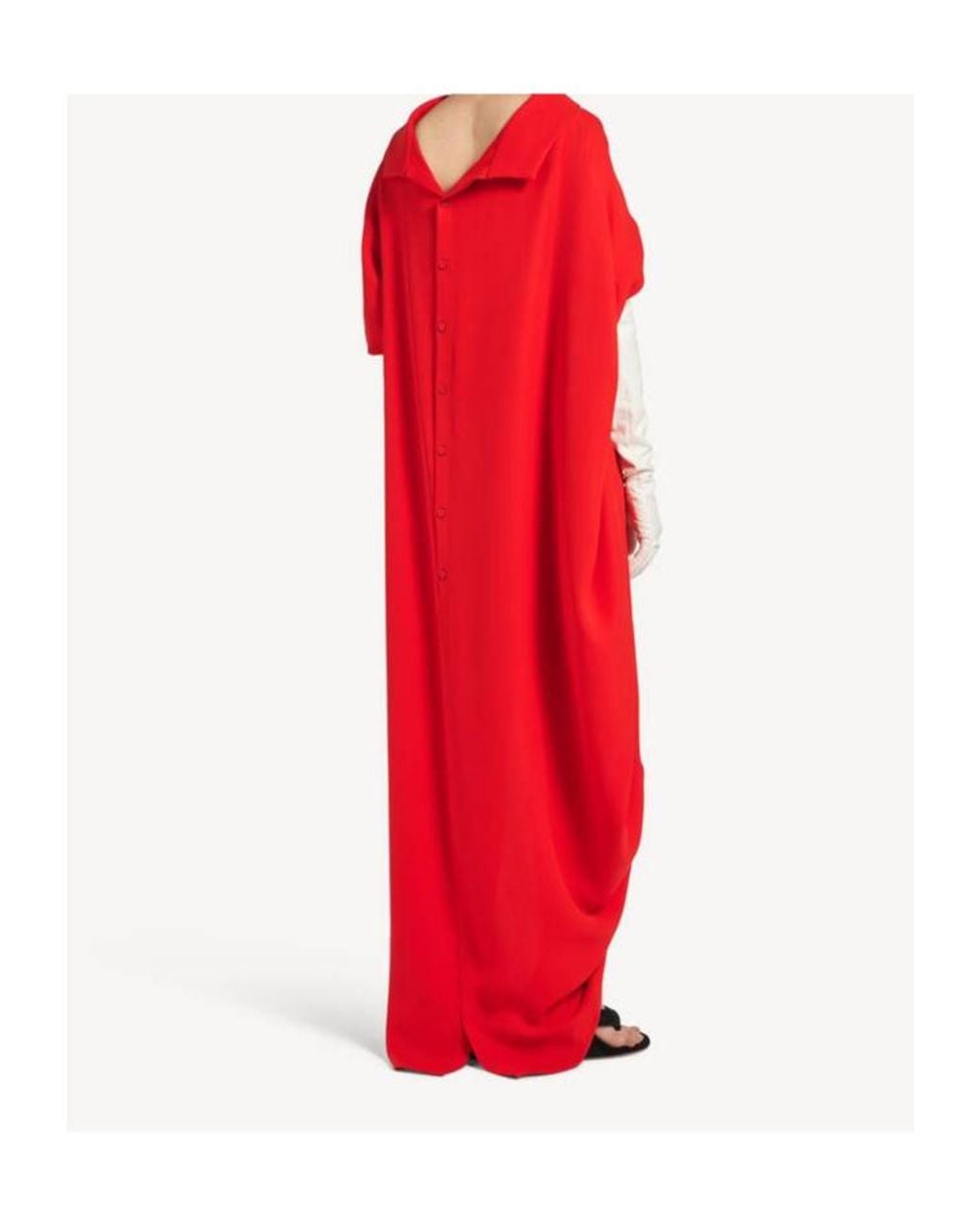 Balenciaga Red Draped Dress