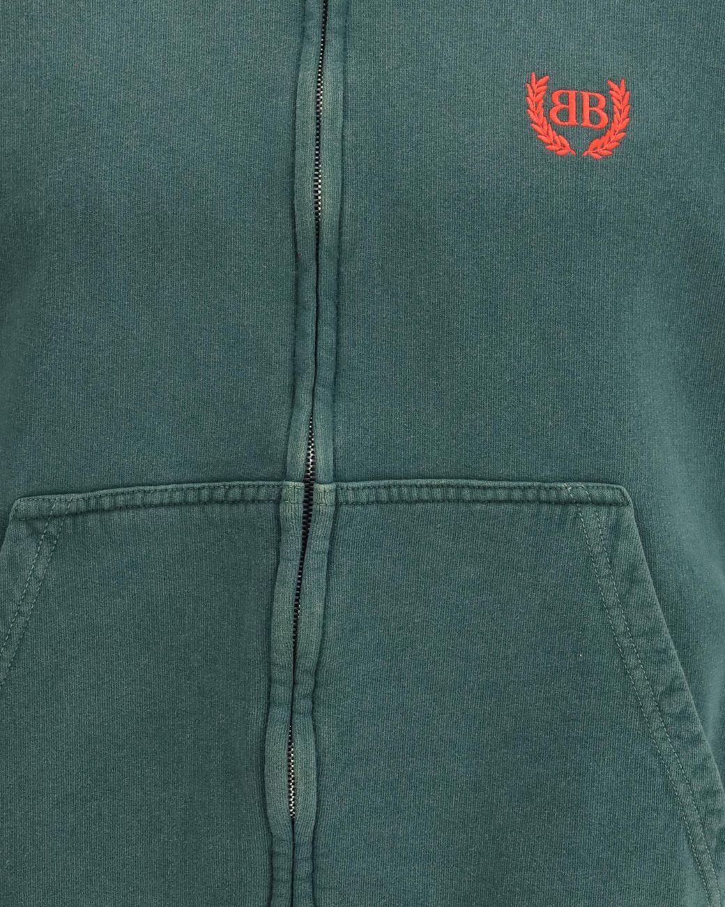 Balenciaga Green Laurel Classic Zip-Up Hoodie for men