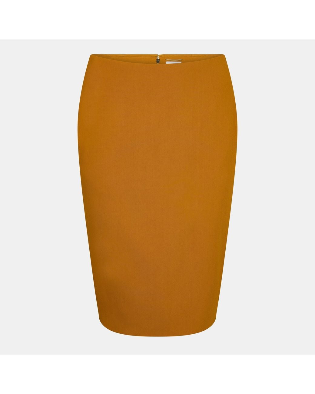 Saint Laurent Orange Crayon Stone Midi Skirt