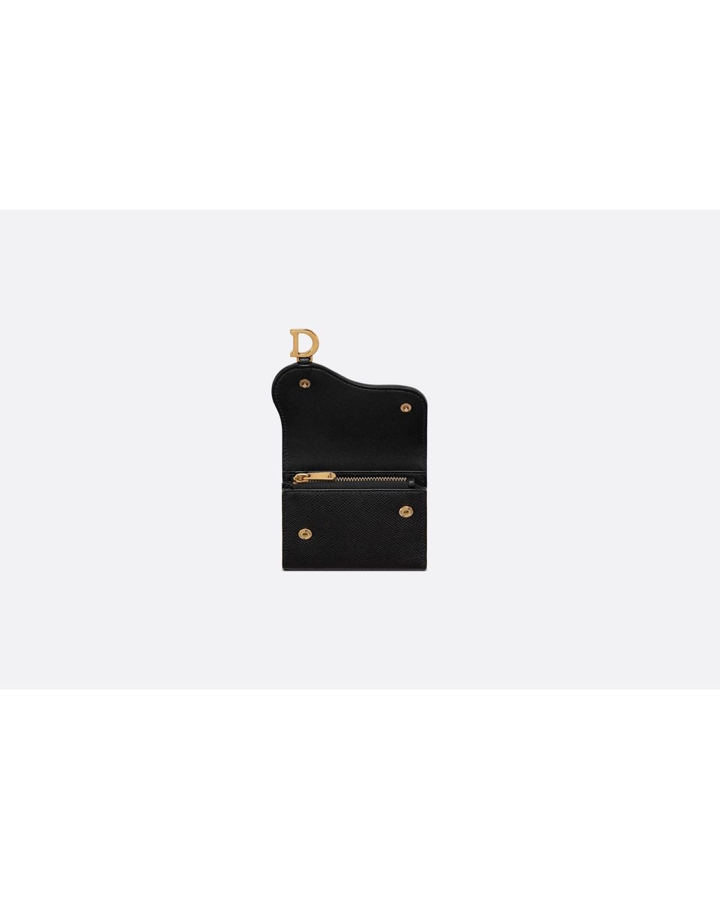 Dior Black Saddle Lotus Wallet