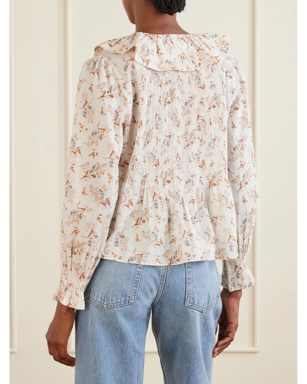 Doen Natural Silk Floral Shirt