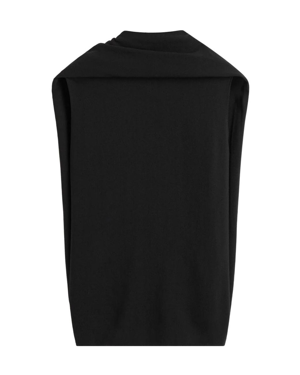 Totême Black Cocoon Cape Blouse