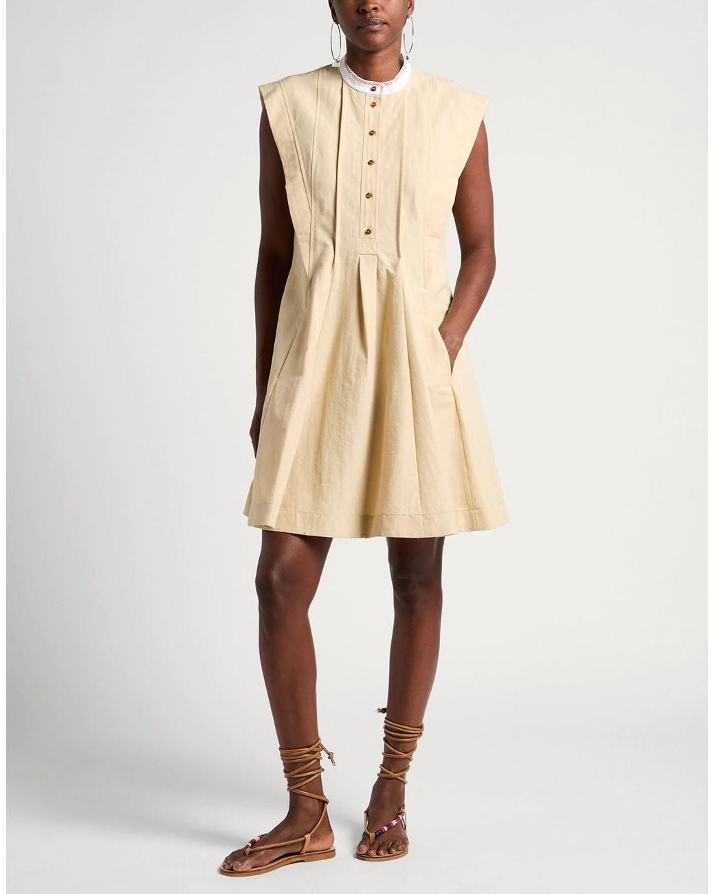 Chloé Natural Short Dresses