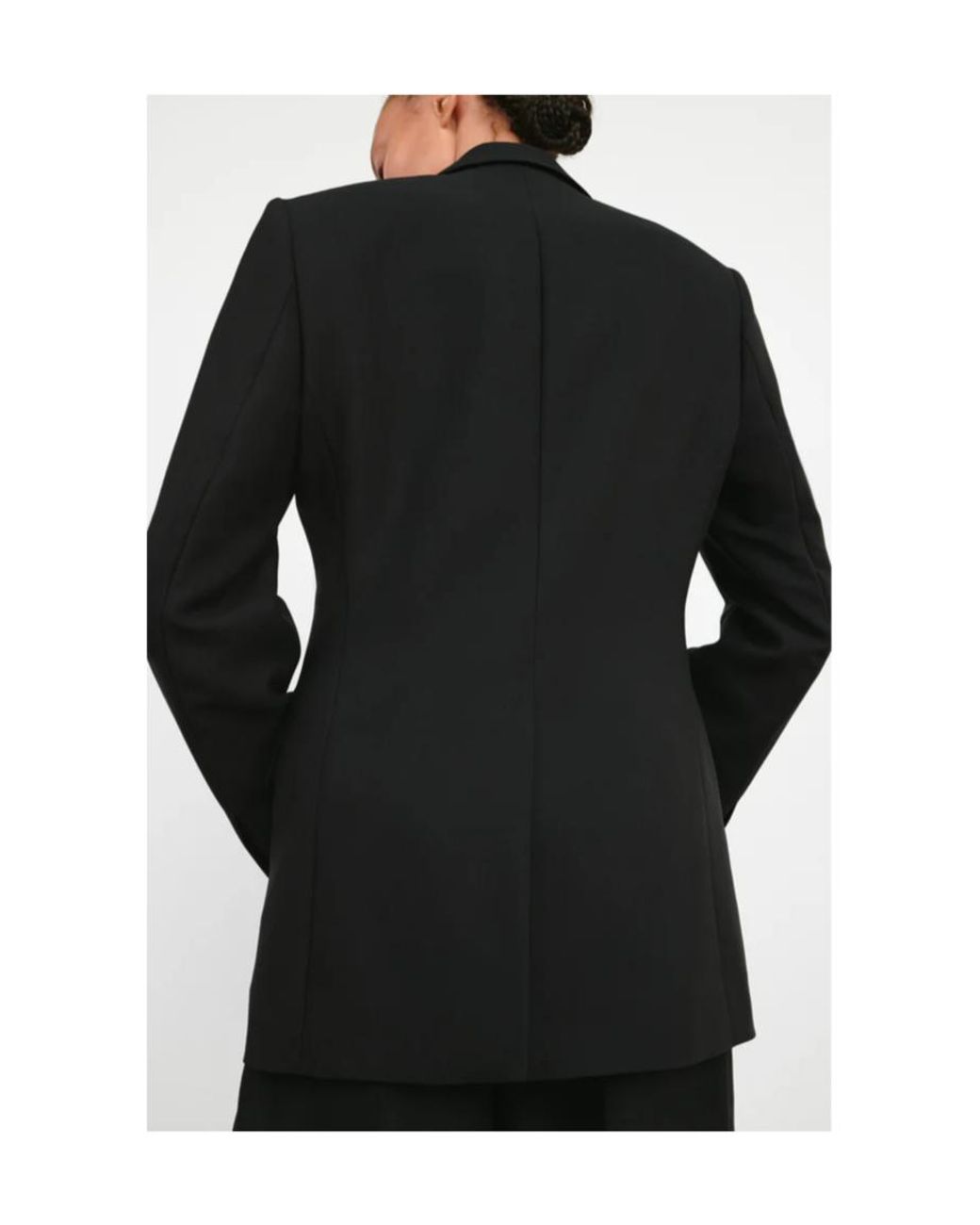 Wardrobe NYC Black Buttoned Notch-Lapel Blazer