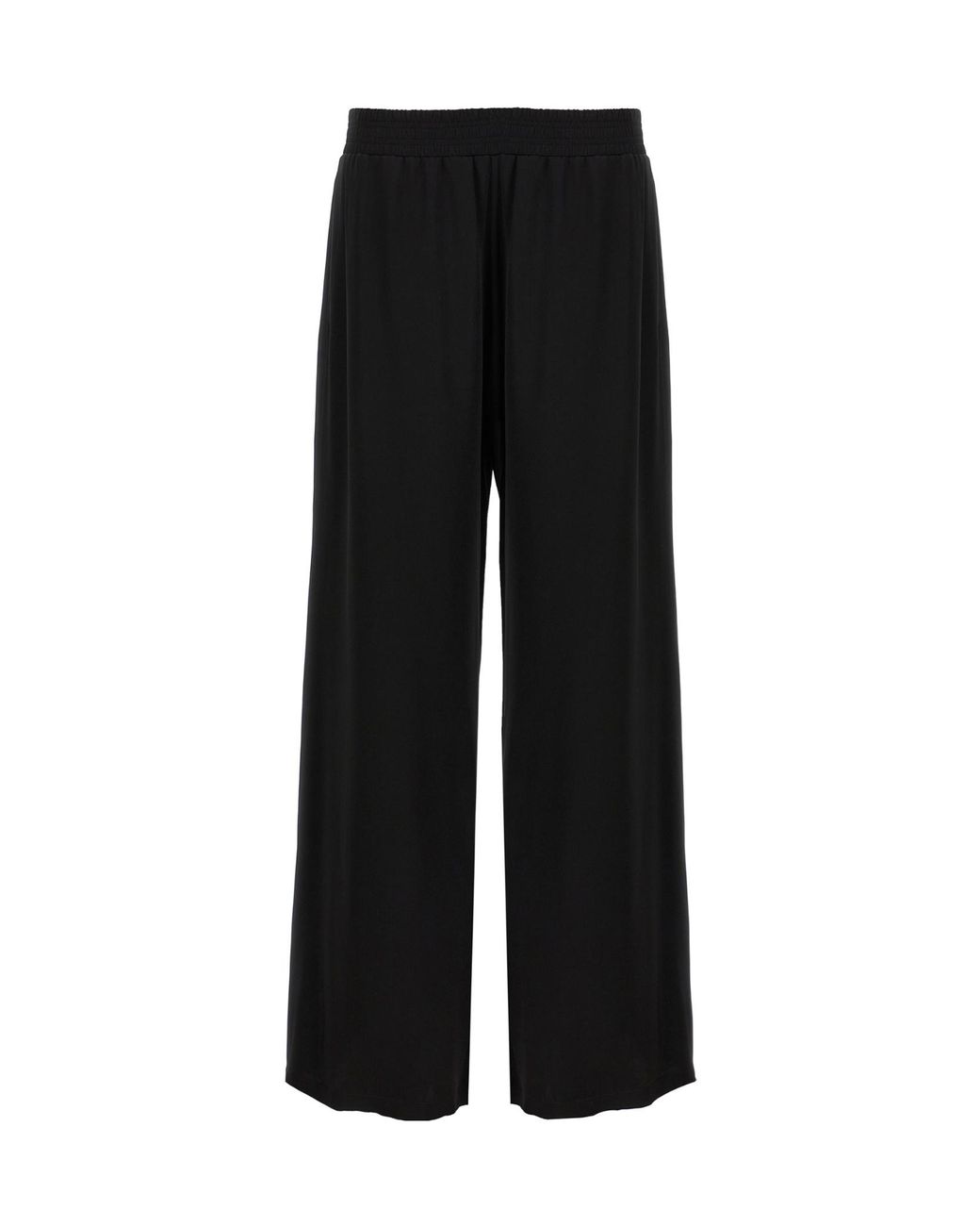 Fabiana Filippi Black Satin Elasticated Waistband Trousers