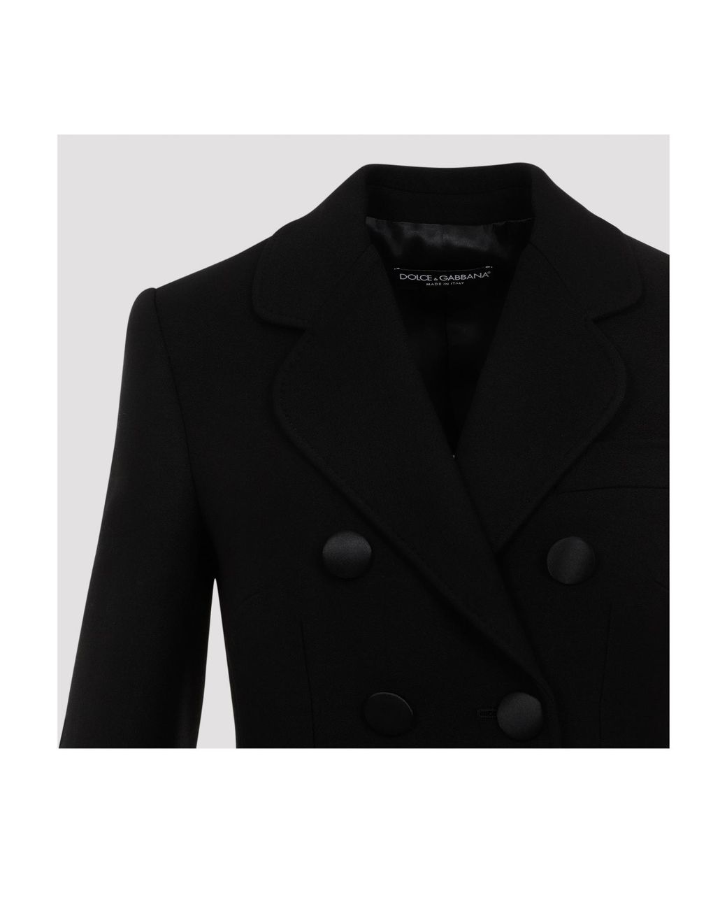 Dolce & Gabbana Black Double-Breasted Coat