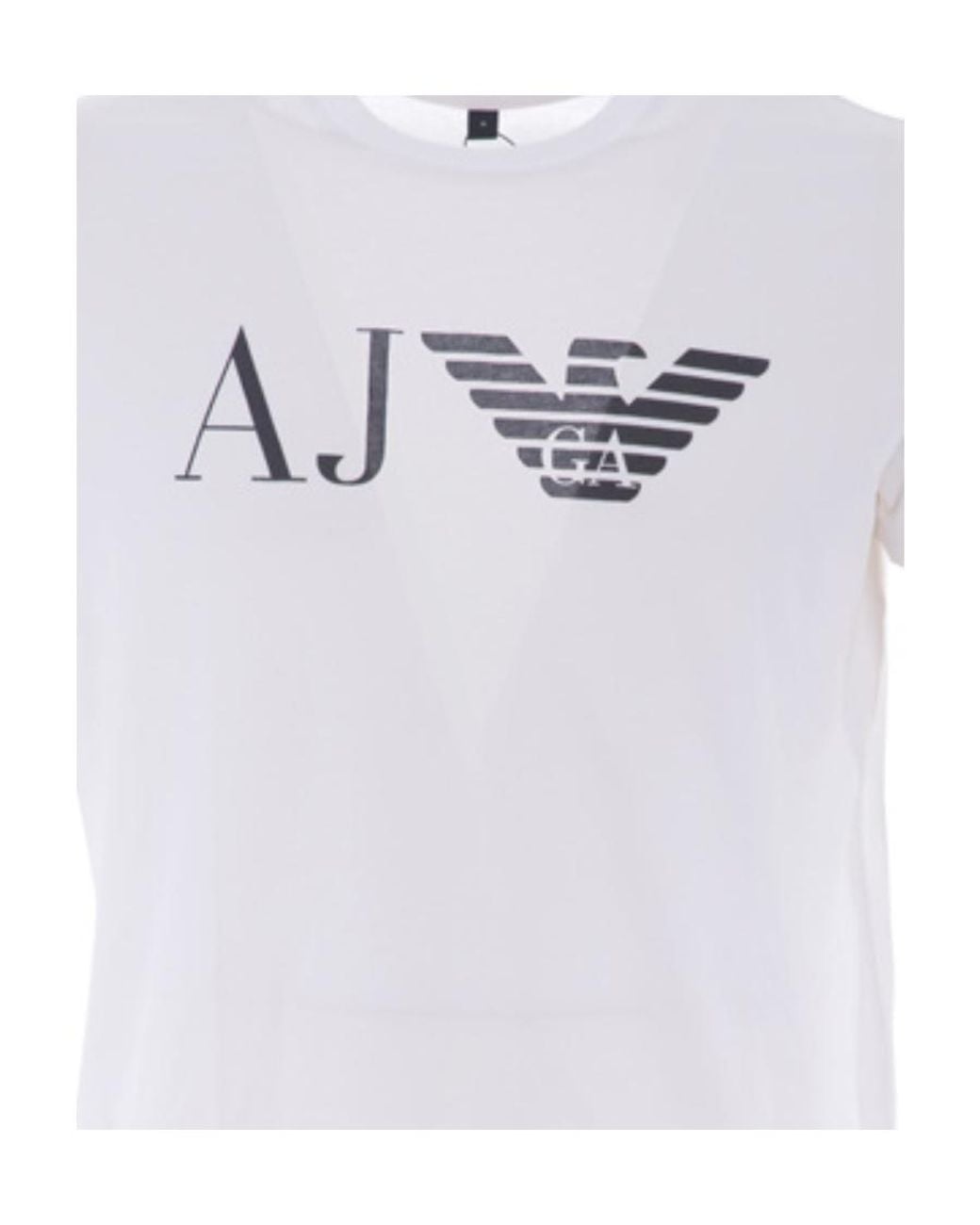 Armani Jeans White Short-Sleeved T-Shirt for men