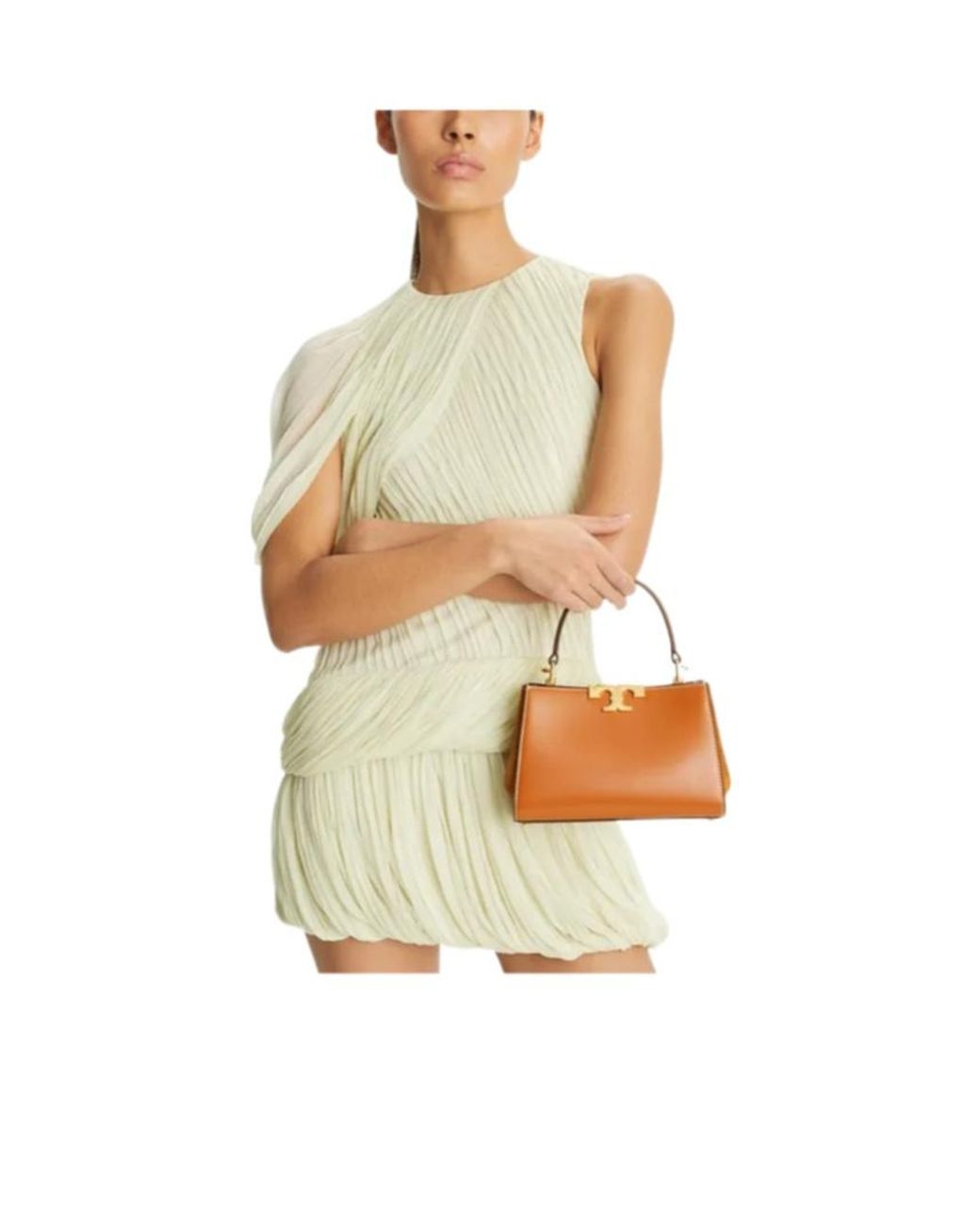 Tory Burch Brown Mini Eleanor Tote Bag