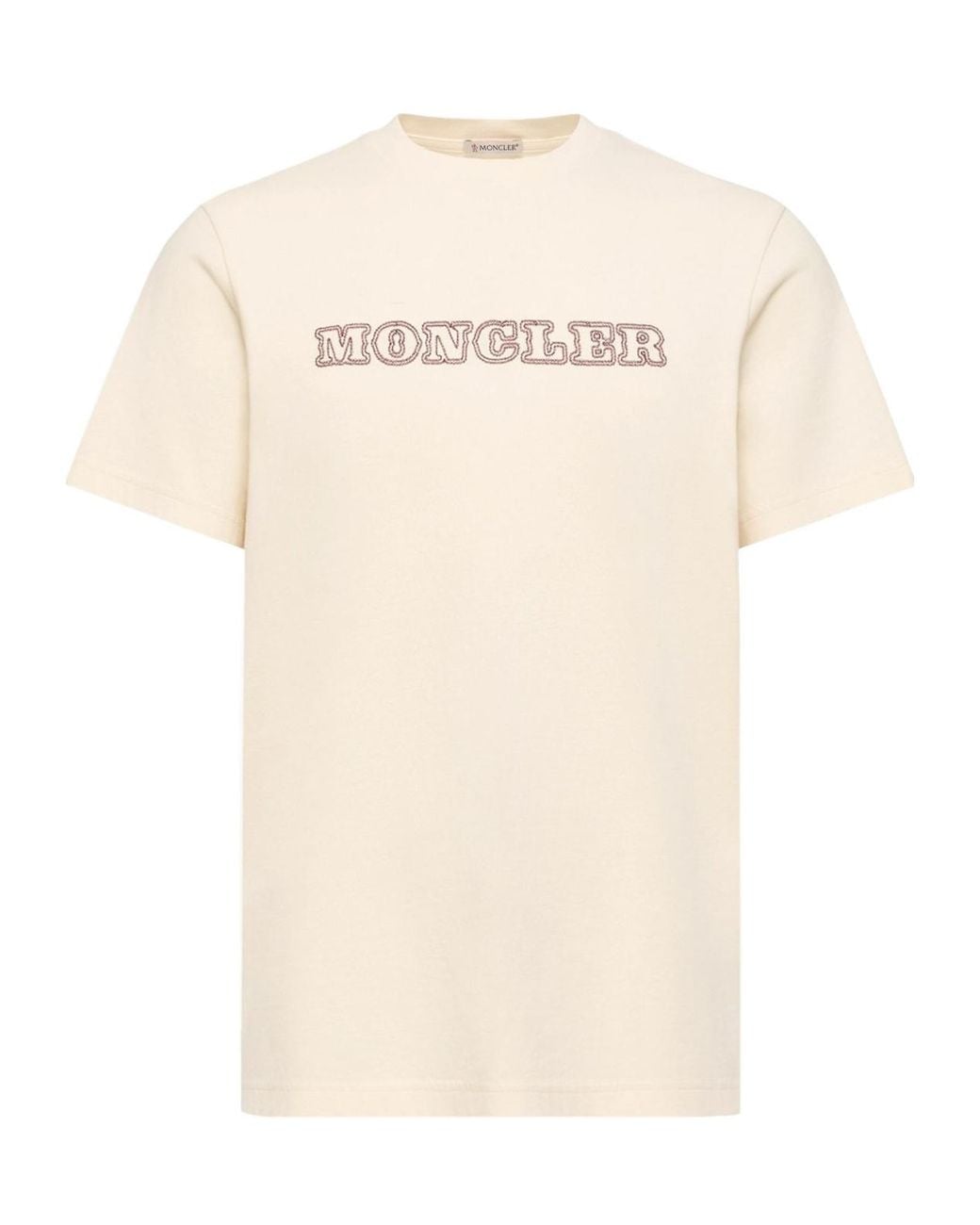Moncler Natural Logo Print T-Shirt for men