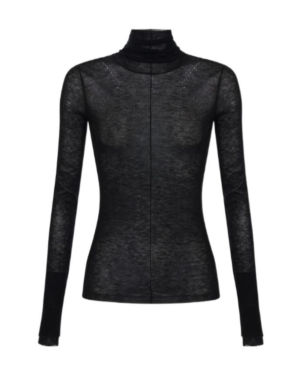 Elisabetta Franchi Black Ribbed Jumper