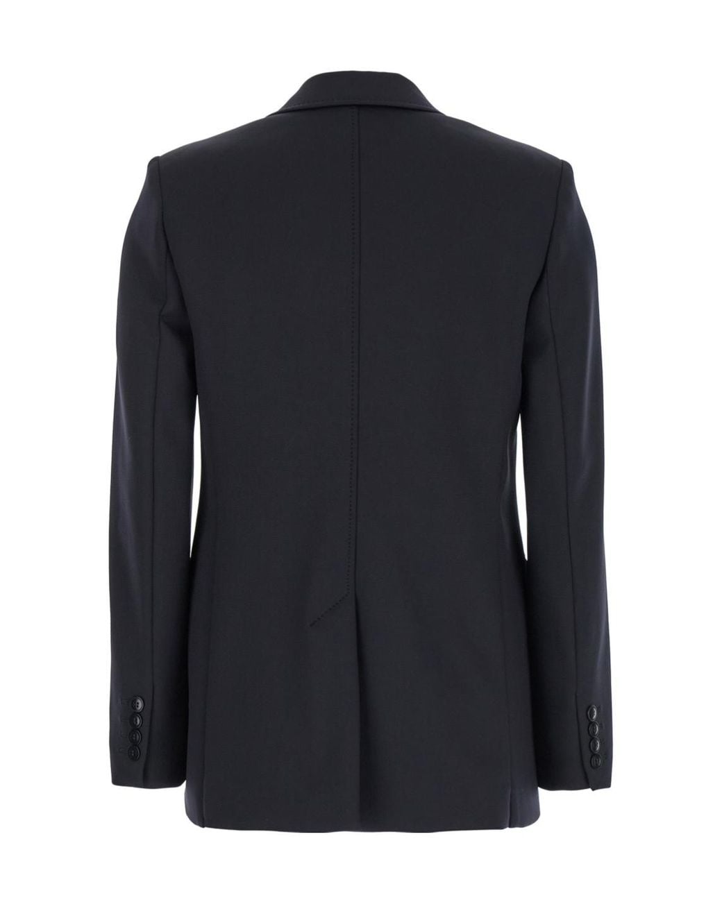 Max Mara Blue Studio Single-Breasted Long-Sleeved Jacket