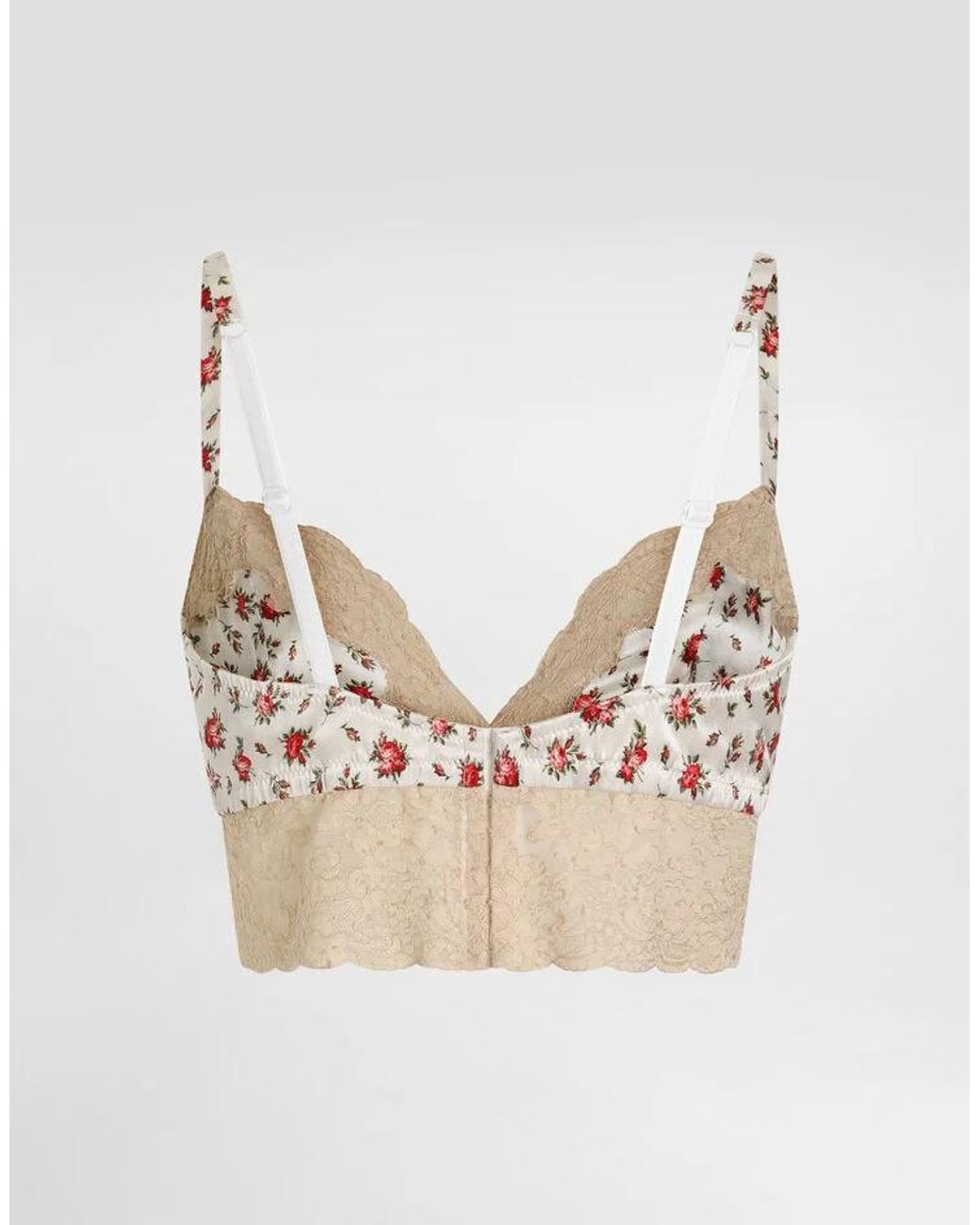 Dolce & Gabbana Natural Floral Lace Bralette