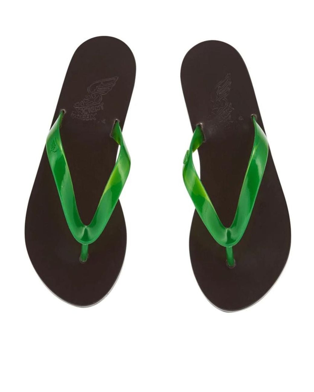 Ancient Greek Sandals Green Flip-Flops