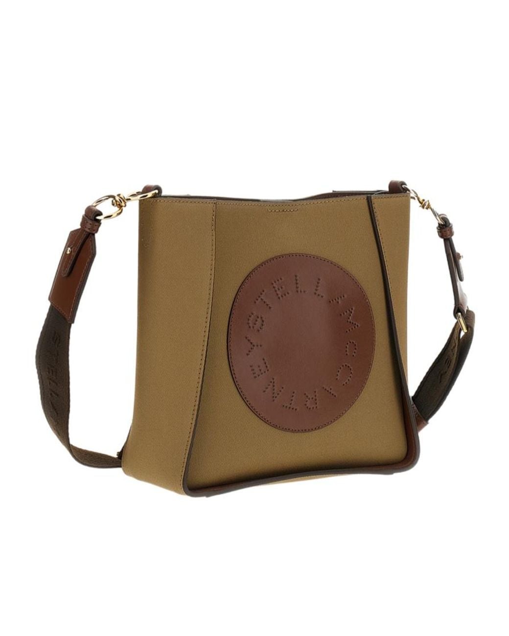 Stella McCartney Brown Logo Square Crossbody Bag