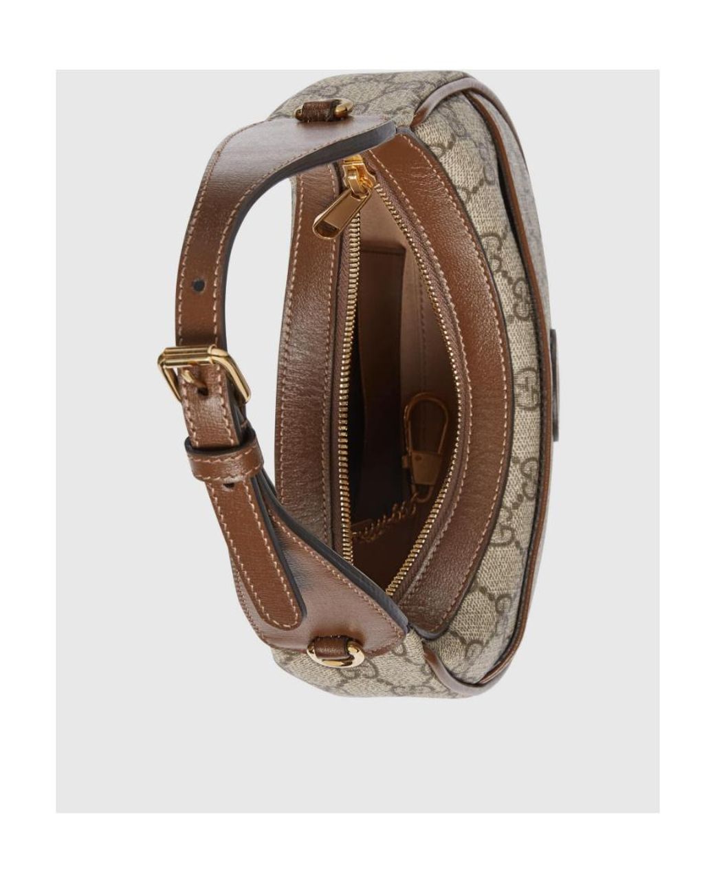 Gucci Gray Gg Half-Moon Mini Bag