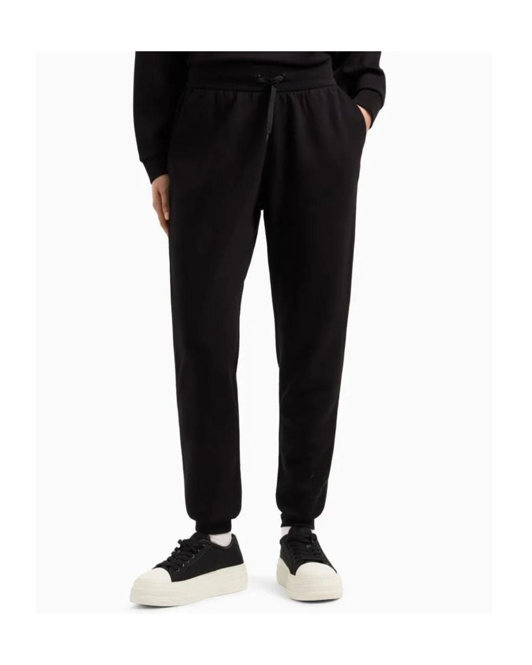 ARMANI EXCHANGE Black Logo-Detail Track Pants